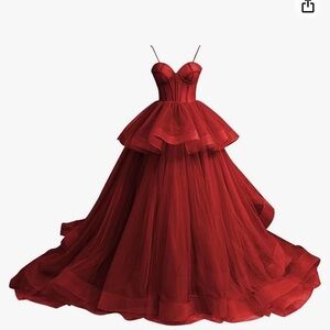 Red formal dress